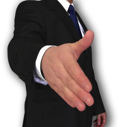 Hand für Handschlag