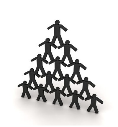 Pyramid of people