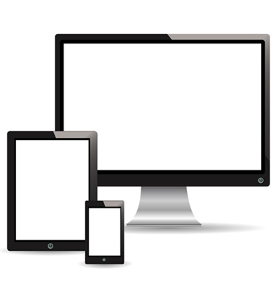 Monitor, Tablet und Handy