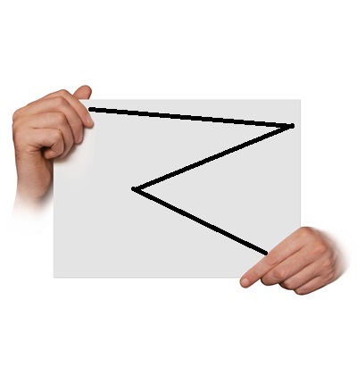 Hands holding a poster
